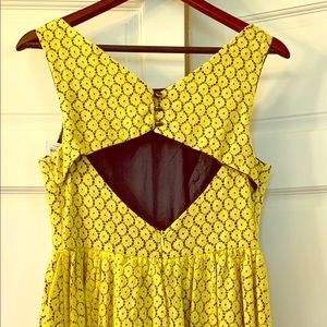 Yellow lace dress